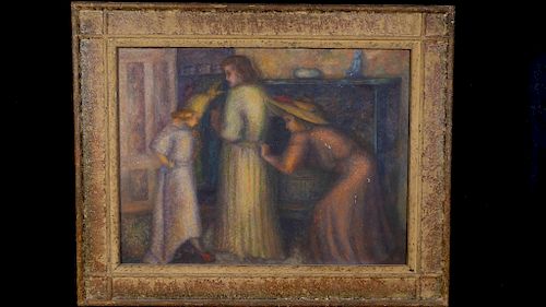 IMPRESSIONIST OIL PAINTING OF THREE