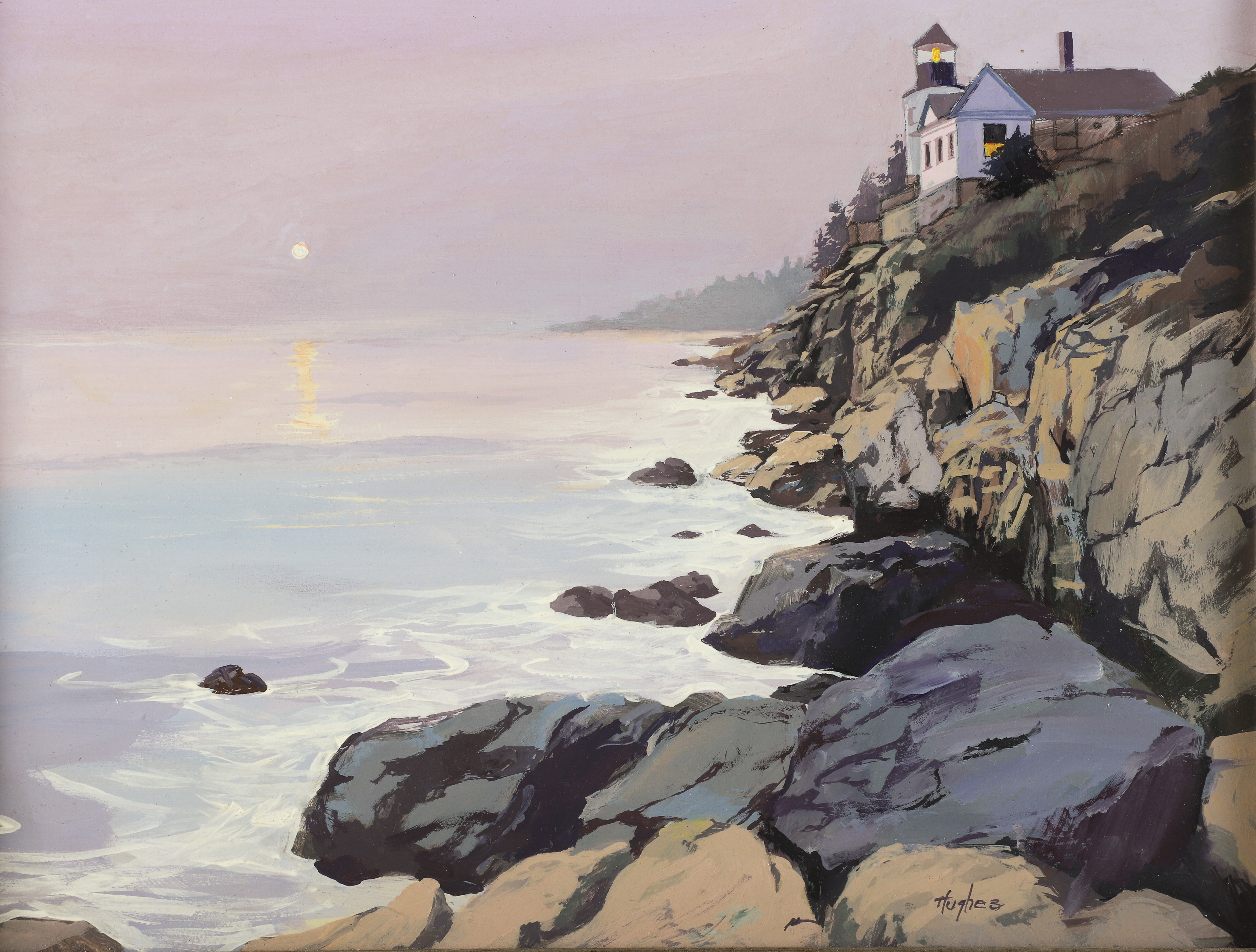 Impressionist painting "Bass Harbor