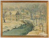 IMPRESSIONIST WINTER LANDSCAPE