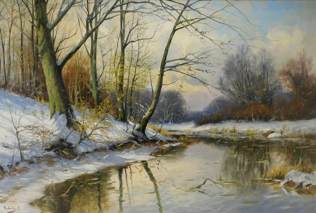 IMPRESSIONIST WINTER RIVER