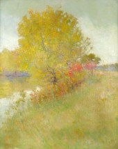 IMPRESSIONISTIC LANDSCAPE, OIL