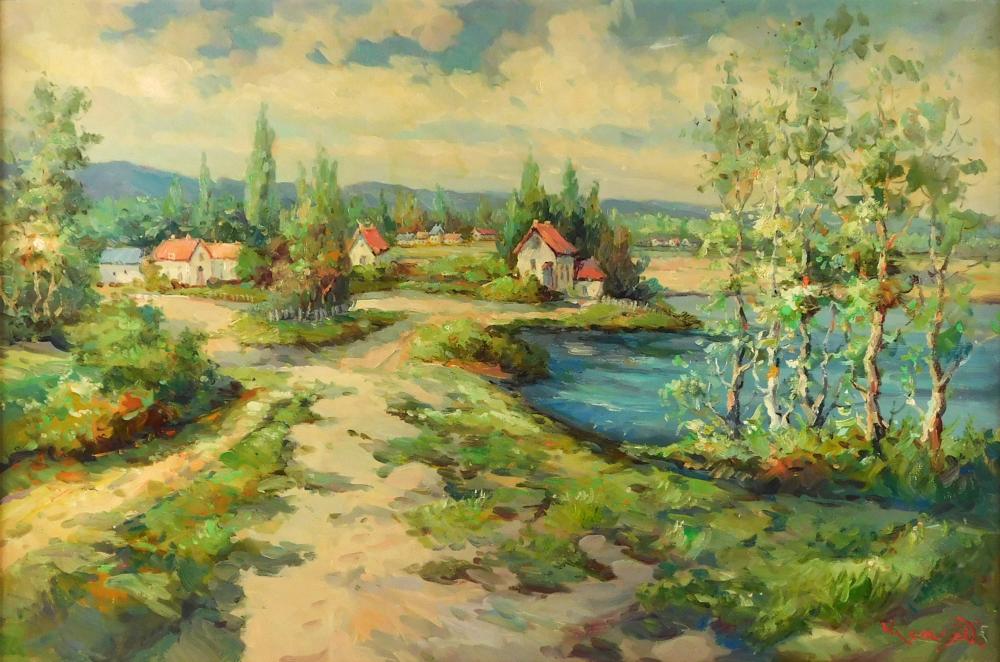 IMPRESSIONISTIC OIL ON CANVAS,