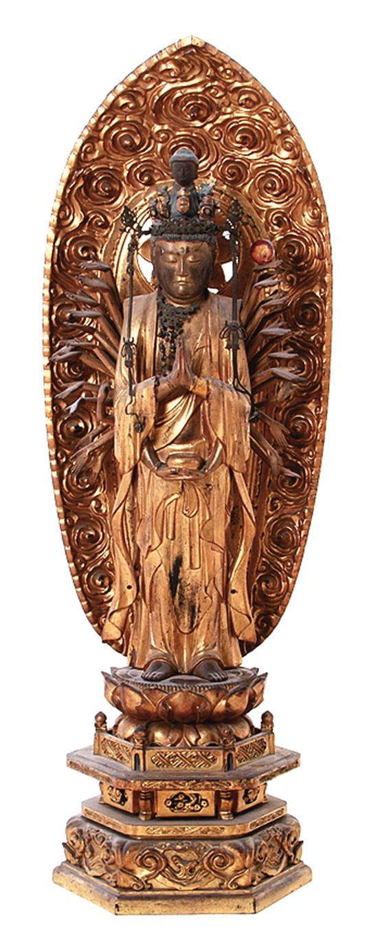 Impressive Japanese carved giltwood