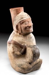IMPRESSIVE MOCHICA POTTERY VES