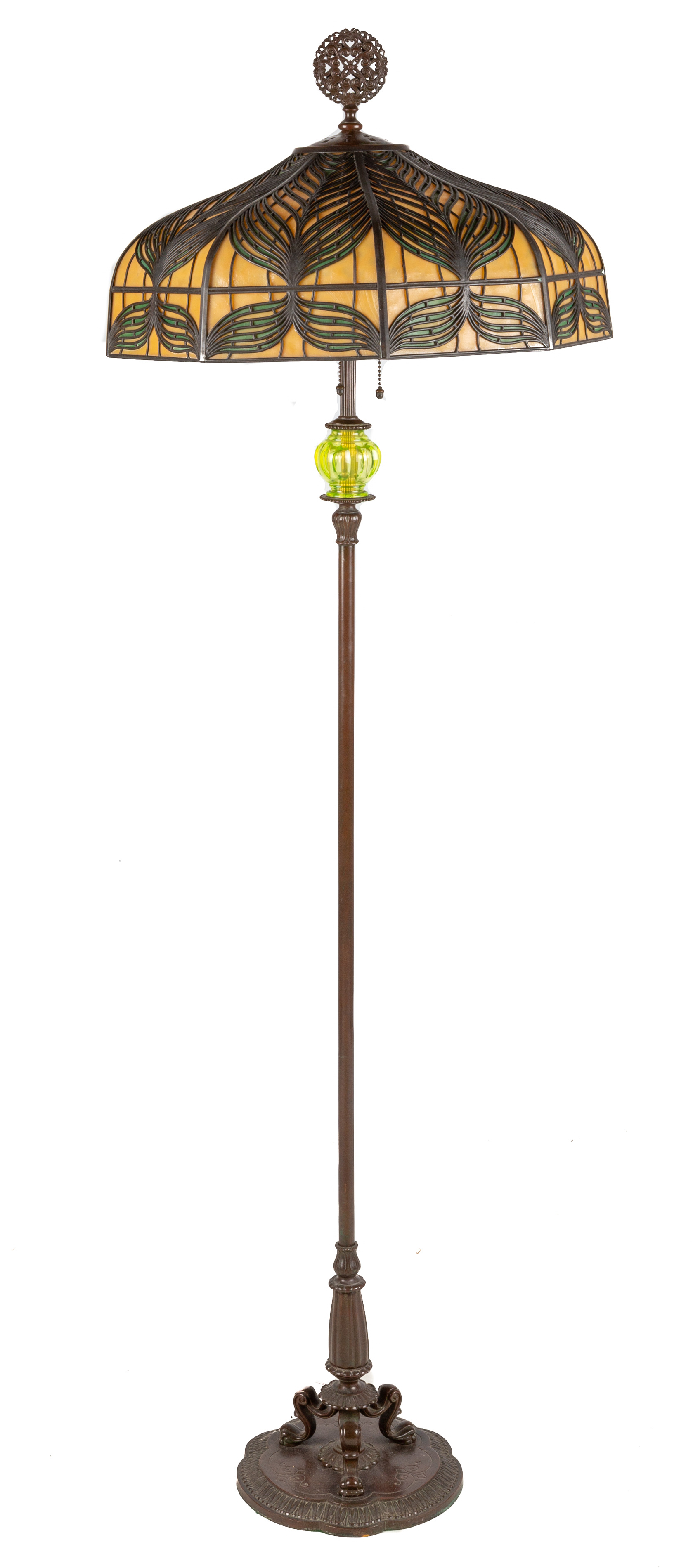 IN THE STYLE OF HANDEL FLOOR LAMP