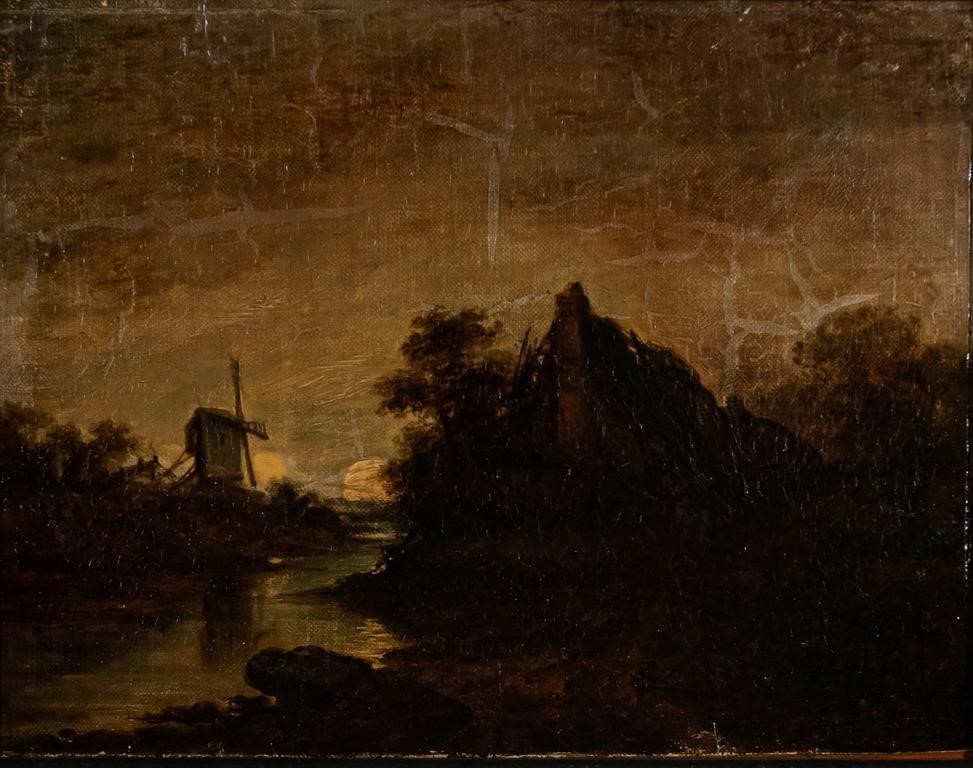 IN THE STYLE OF JOHN CROME OIL ON