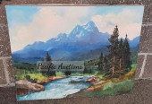 IN THE TETONS, OIL ON CANVAS,