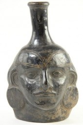 Incan Double Face Pottery Bott