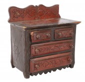 Incise Carved Tramp Art Miniat