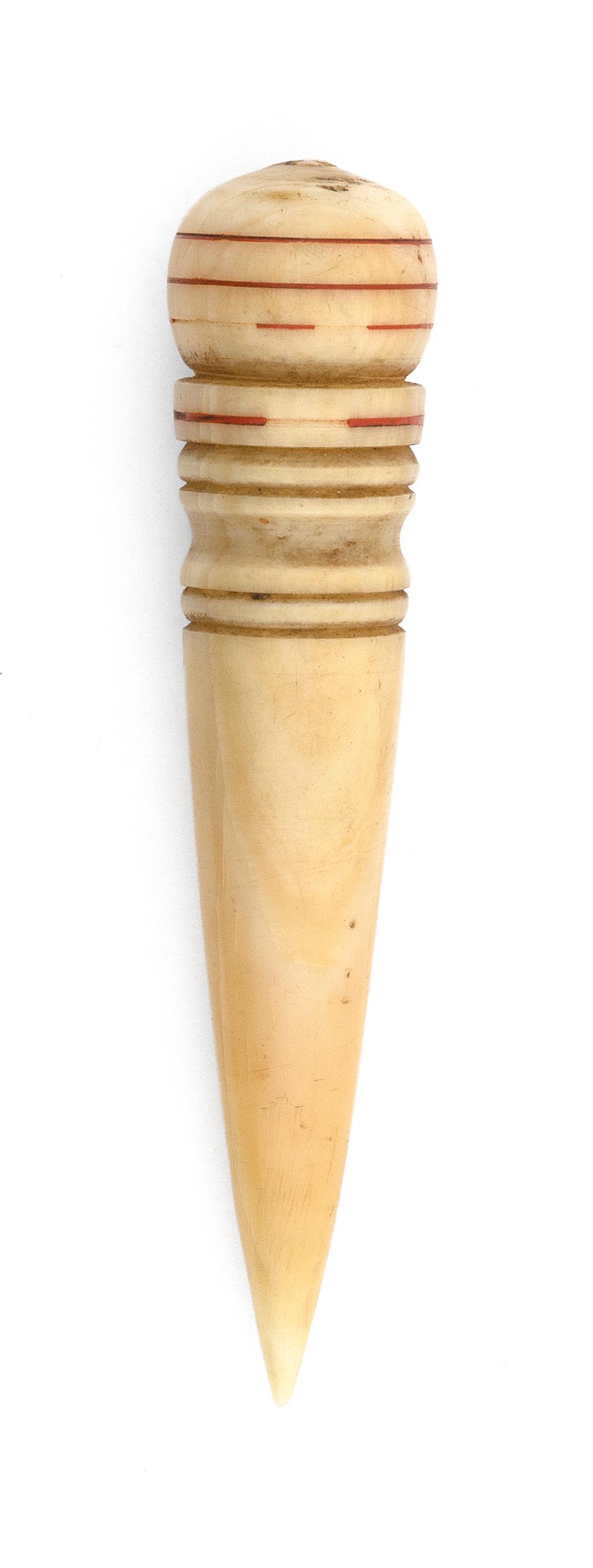 INCISED AND INLAID WHALE IVORY
