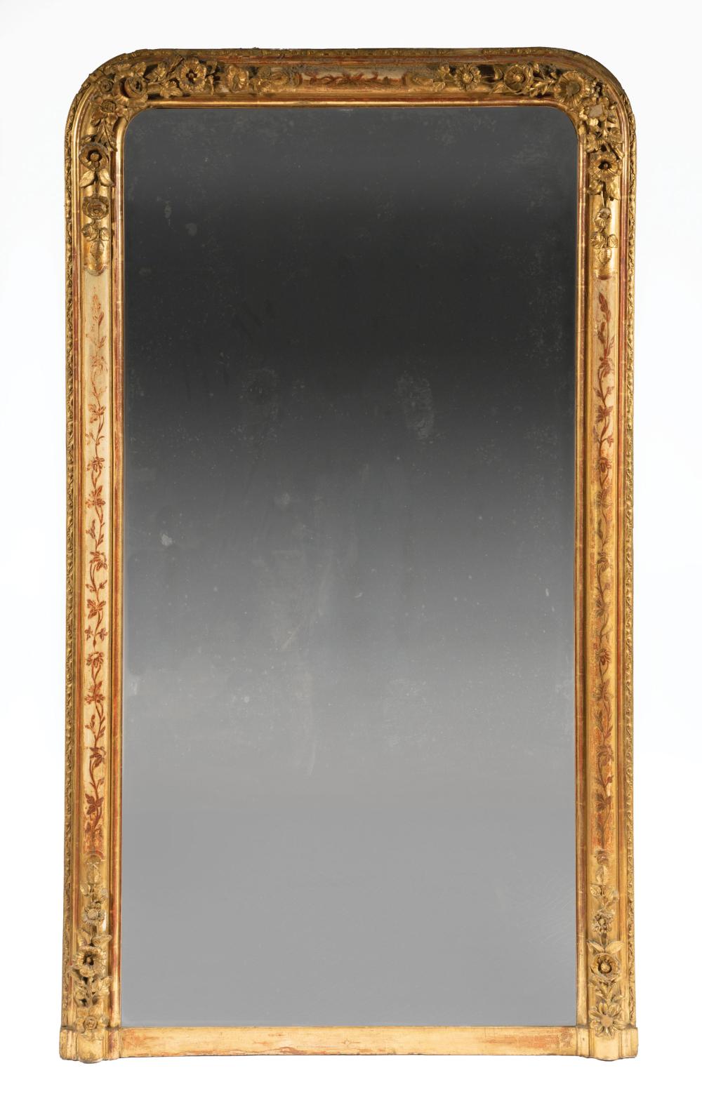 INCISED GILTWOOD OVERMANTEL