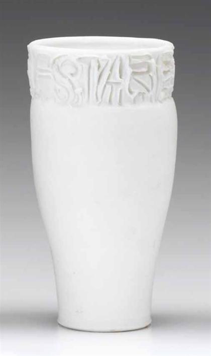 Incised porcelain vase    rudolph