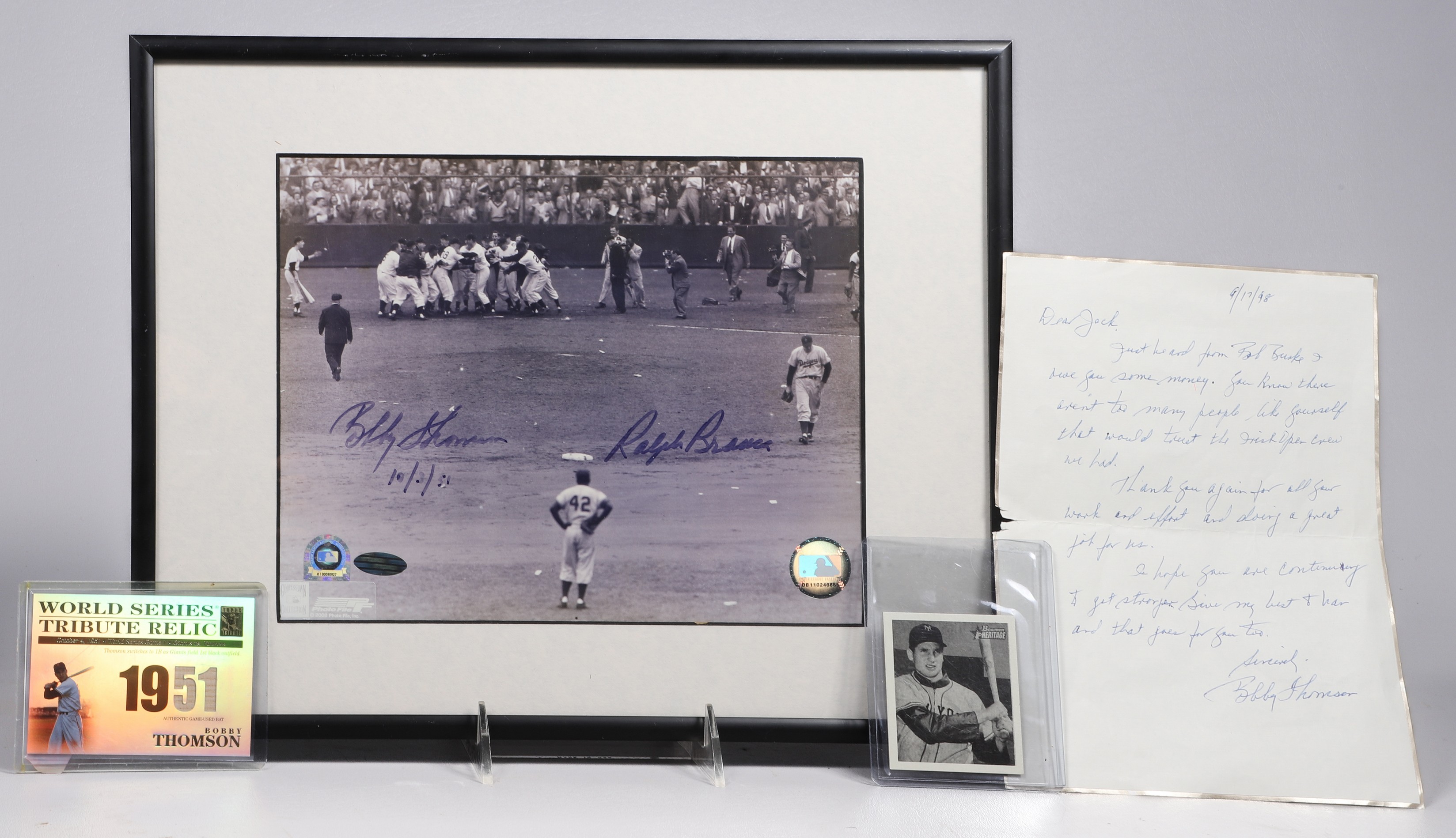 including handwritten note from