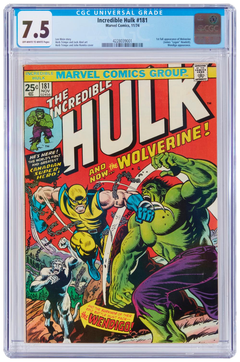 INCREDIBLE HULK #181 (MARVEL