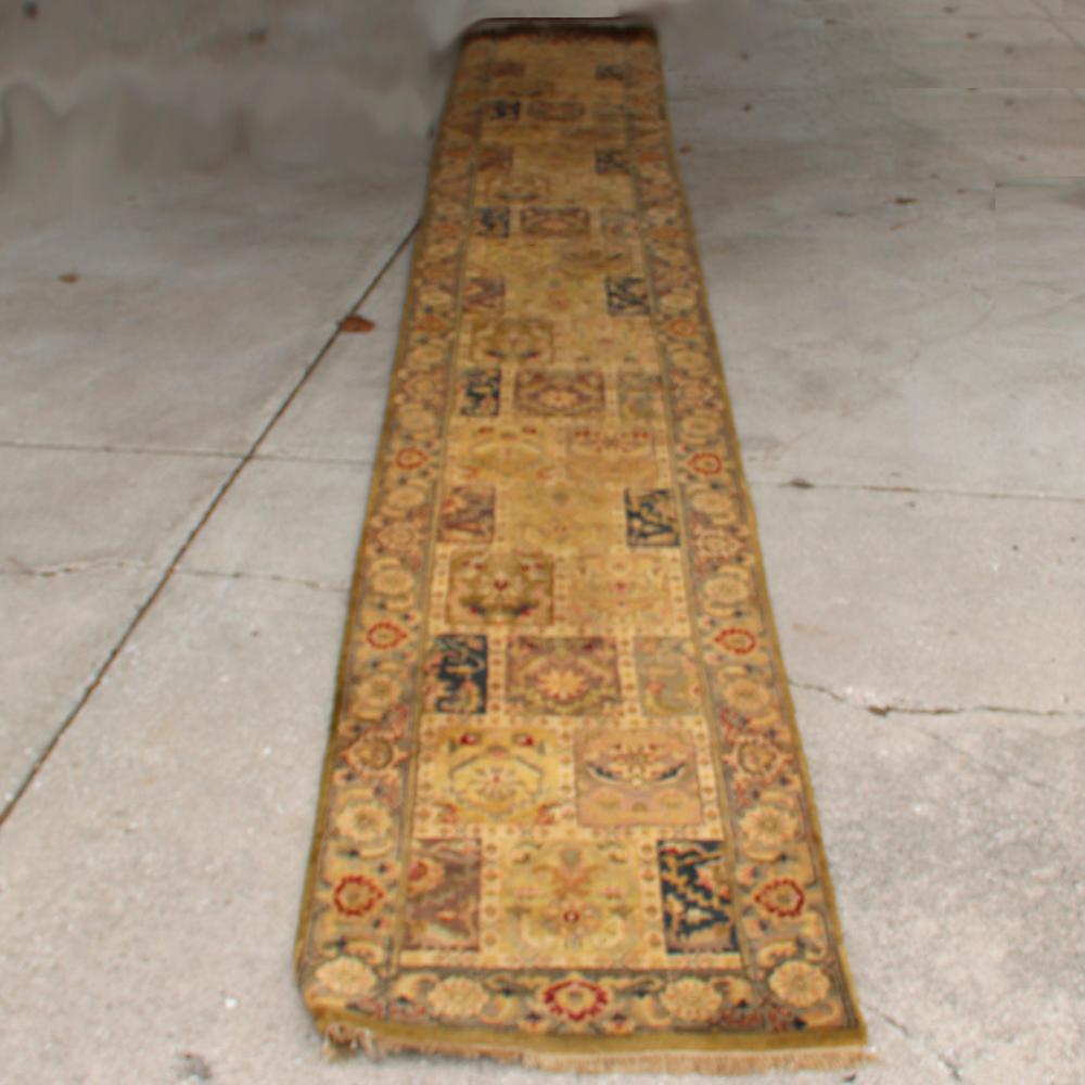 INDIA AGRA ESTATE ECRU AND OLIVE