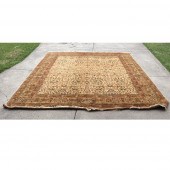 INDIA AGRA RUST AND ECRU WOOL