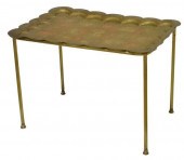 INDIA BRASS TRAY-TOP TEA TABLE