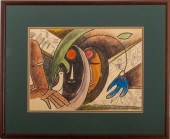 INDIAN ABSTRACT FIGURATIVE ACR