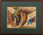 INDIAN ABSTRACT FIGURATIVE ACR