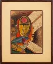 INDIAN ABSTRACT FIGURATIVE ACR