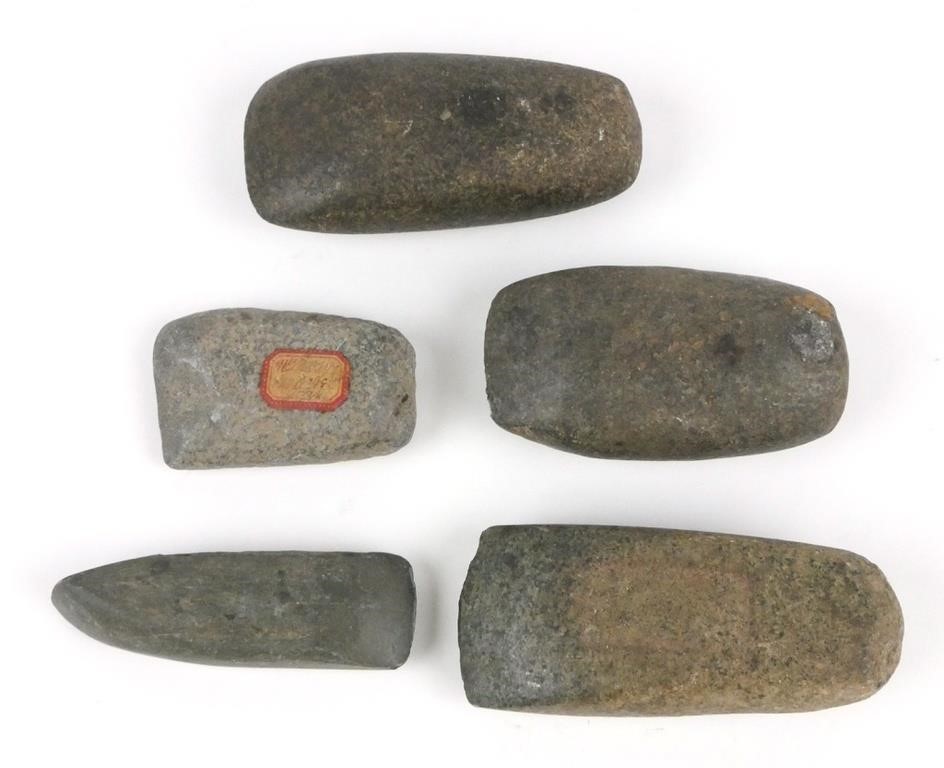 INDIAN ARTIFACTS: CELTS, GORGETFive