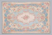 INDIAN AUBUSSON STYLE WOOL RUG