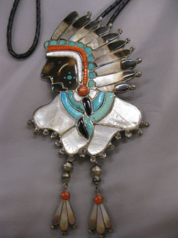 Indian Bolo Tie figural chief
