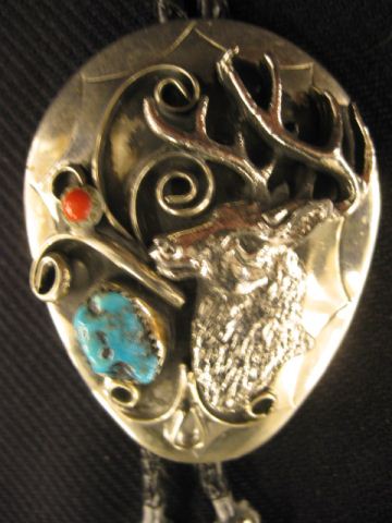 Indian Bolo Tie stag decor