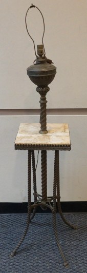 INDIAN BRASS AND MARBLE TOP SM