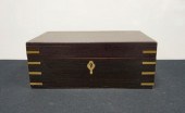 INDIAN BRASS INLAID TEAK HINGE