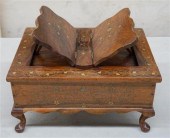 INDIAN BRASS INLAID TEAK KORAN