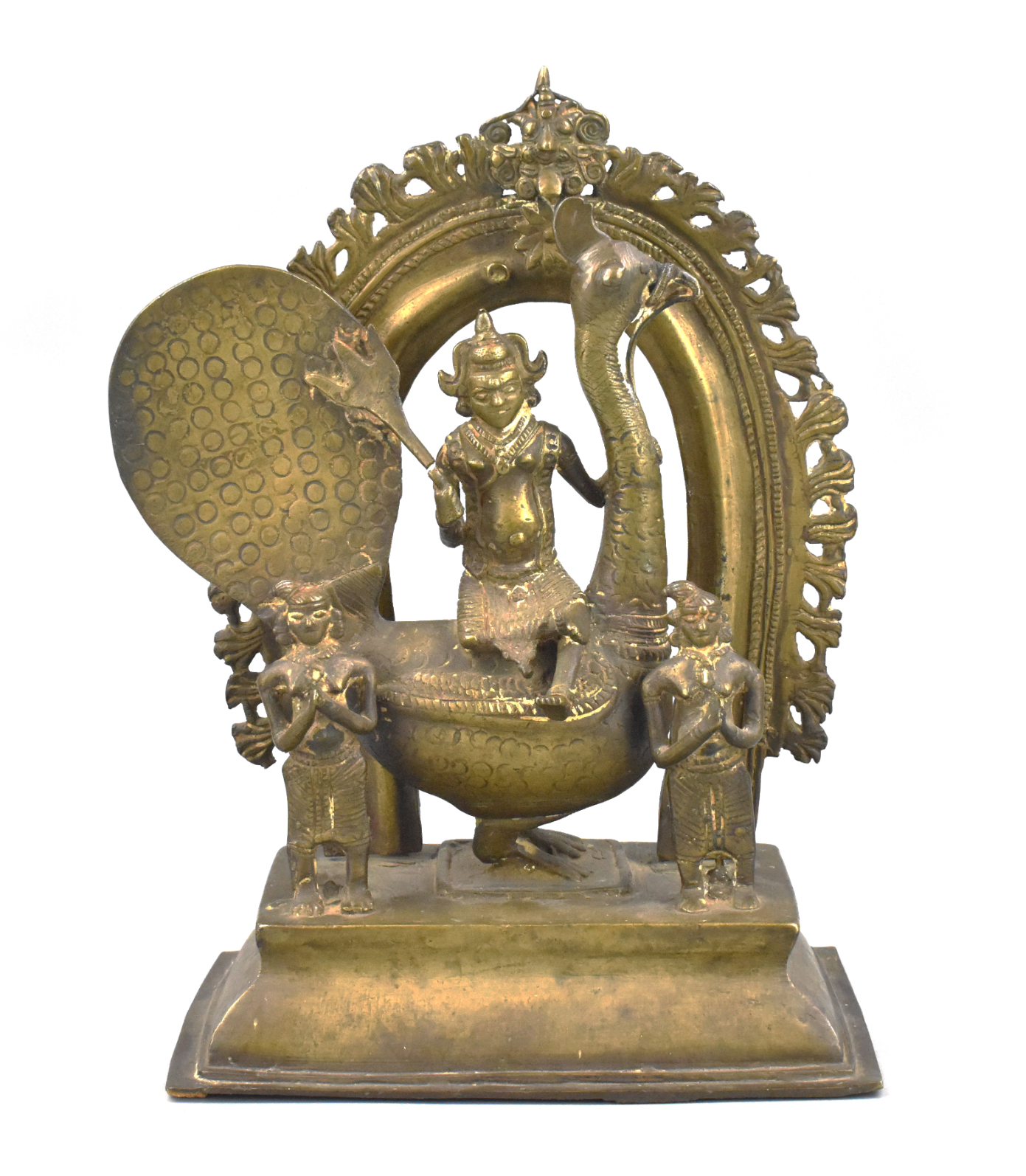 INDIAN BRONZE BUDDHA FIGURE, 19TH