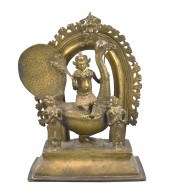 INDIAN BRONZE BUDDHA FIGURE, 1