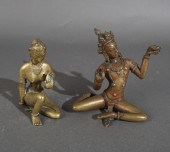 INDIAN BRONZE FIGURE OF A KNEE