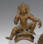 Indian bronze figure of Ayyann