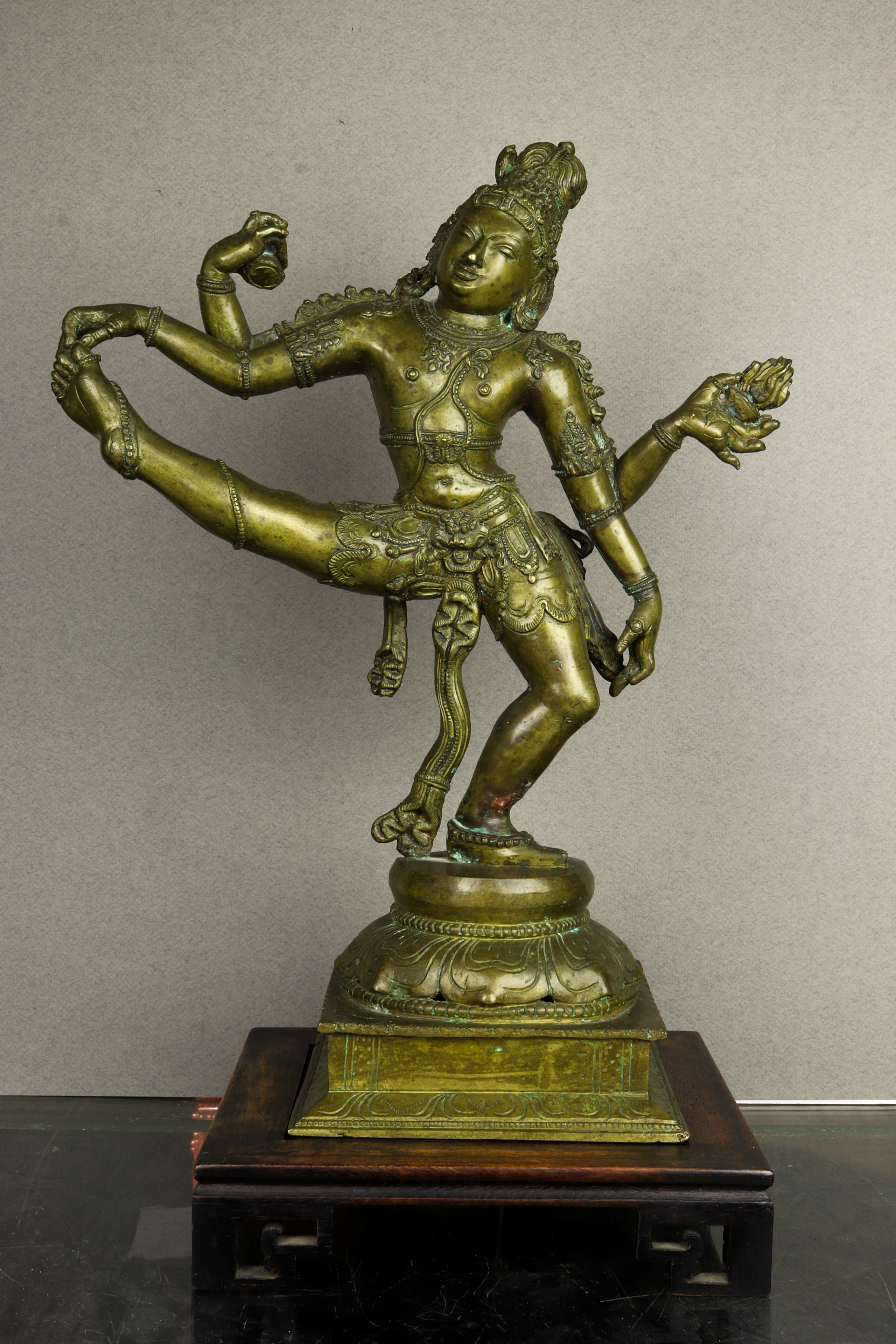 INDIAN BRONZE FIGURE OF DURGA