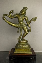 INDIAN BRONZE FIGURE OF DURGA