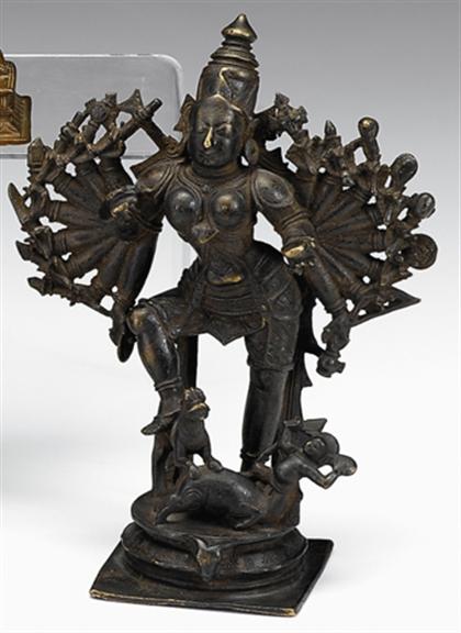 Indian bronze figure of Durga,