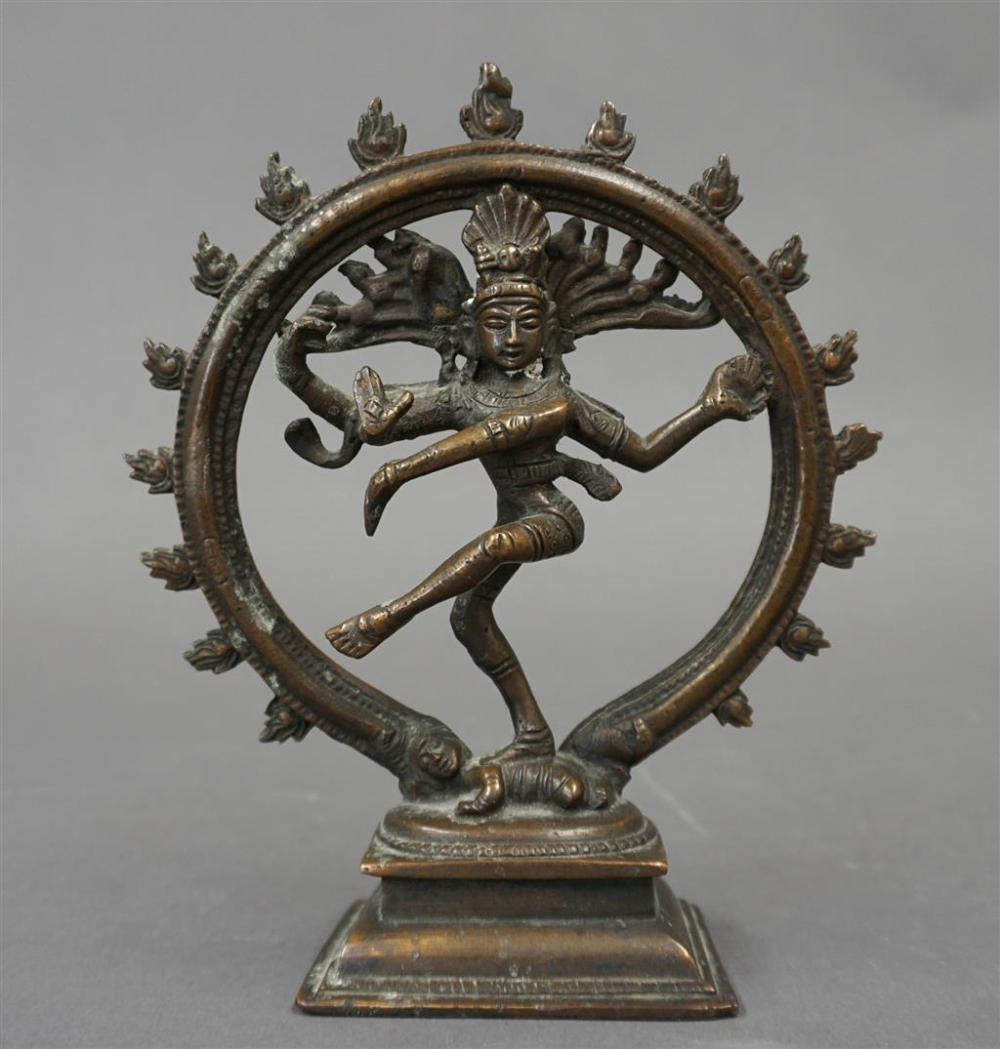INDIAN BRONZE FIGURE OF KRISHNA, H: