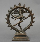 INDIAN BRONZE FIGURE OF KRISHN