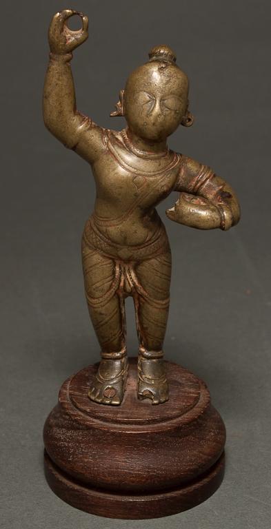 Indian bronze figure of Krishna