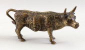 INDIAN BRONZE FIGURE OF NANDI