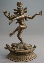 INDIAN BRONZE FIGURE OF NATARA