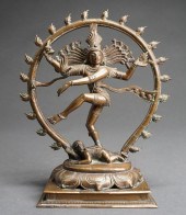 INDIAN BRONZE FIGURE OF NATARA