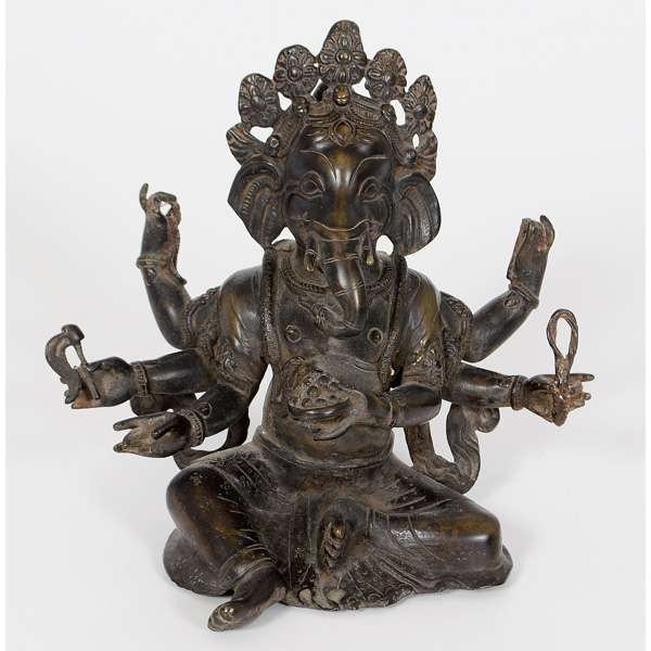 Indian Bronze Ganesha Indian.  A