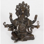 Indian Bronze Ganesha Indian. 