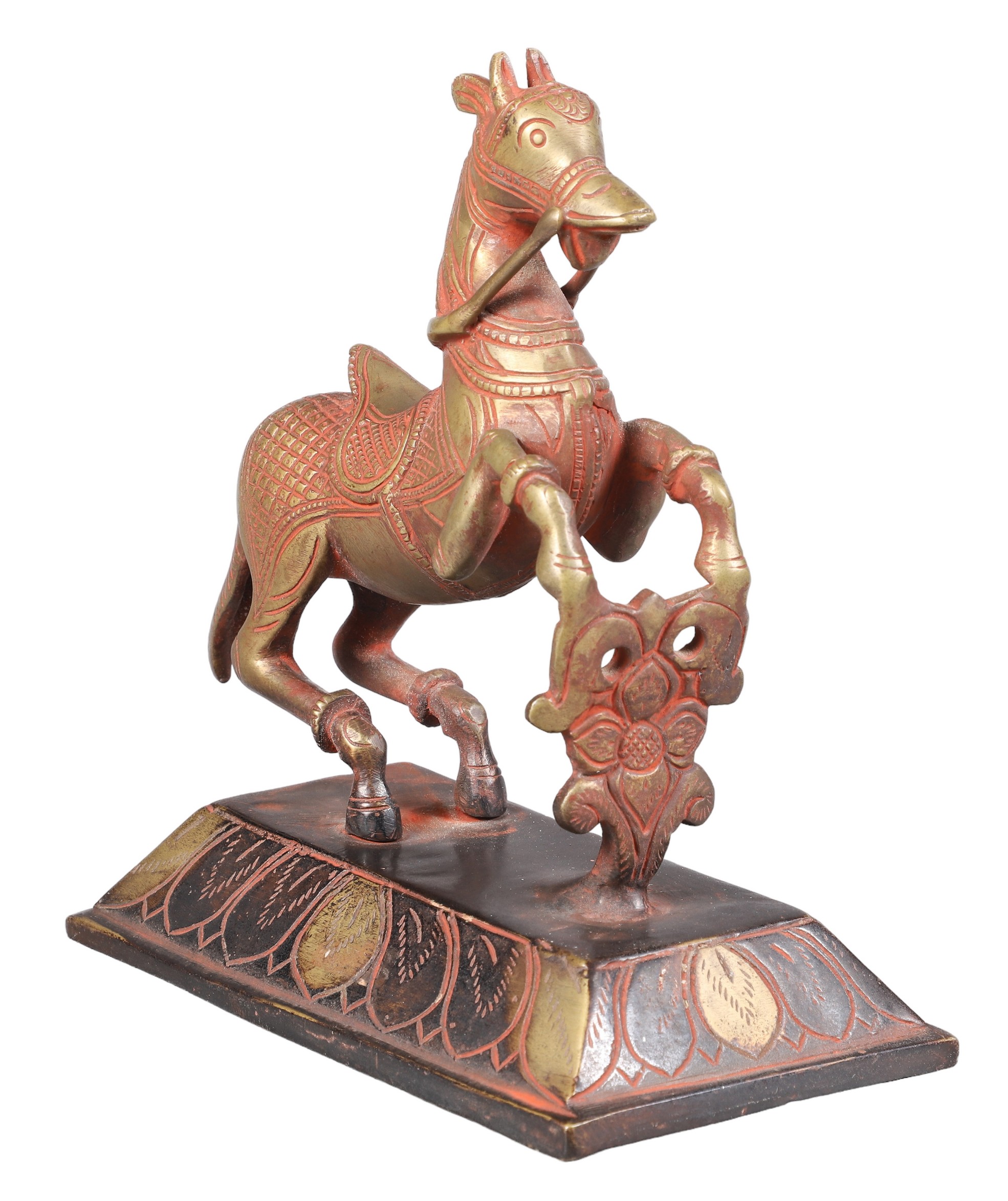 Indian bronze horse figure,