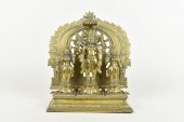 INDIAN BRONZE OF VISHNU WITH T
