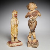INDIAN CARVED ALABASTER HANUMA