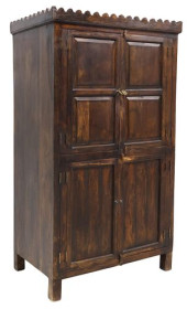 INDIAN CARVED HARDWOOD 4-DOOR